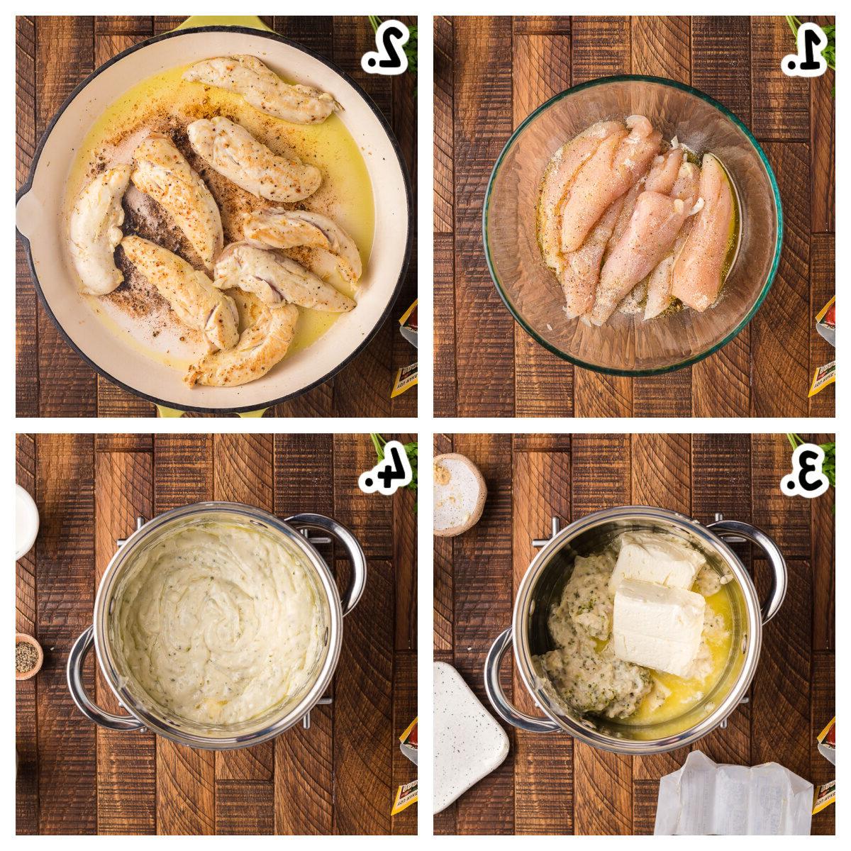 Pollo Angelo a Cottura Lenta 4 4 immagini su come ricoprire il pollo, rosolare il pollo e preparare la salsa Angel.