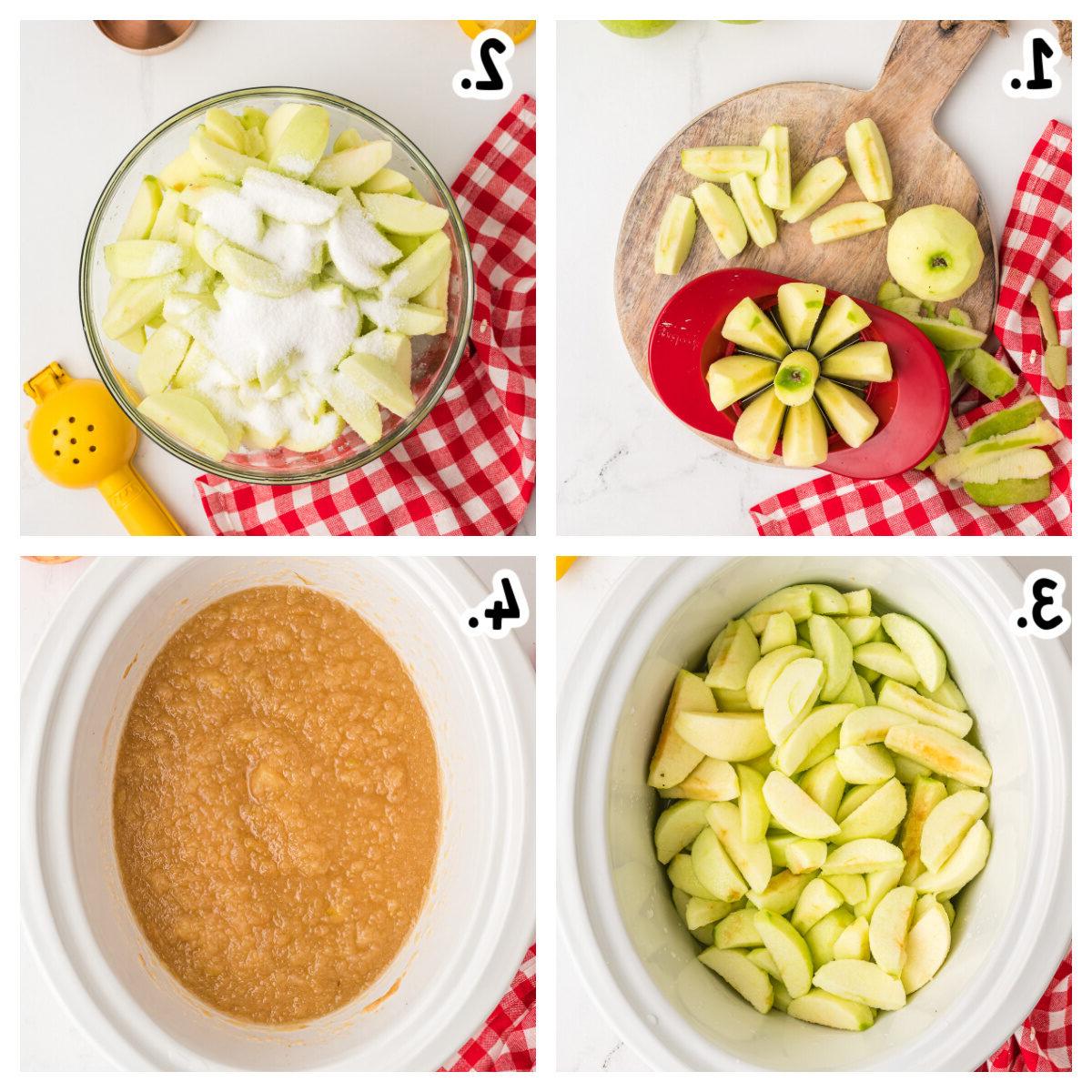 Salsa di mele a cottura lenta 4 4 immagini su come assemblare la salsa di mele nella slow cooker.