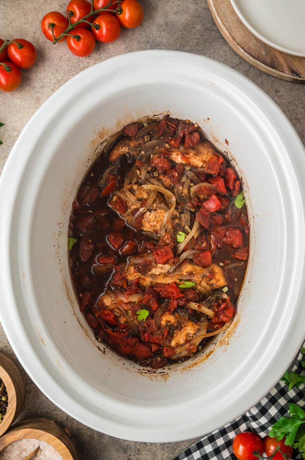 Pollo Balsamico a Cottura Lenta 5 Pollo al balsamico cotto in slow cooker.