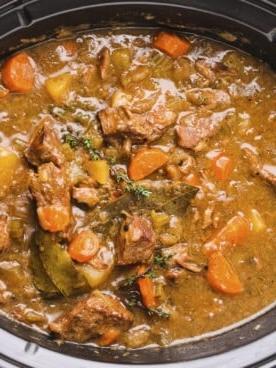 Stufato di Manzo al Guinness a Cottura Lenta 7 Stufato di manzo alla Guinness in slow cooker da vicino