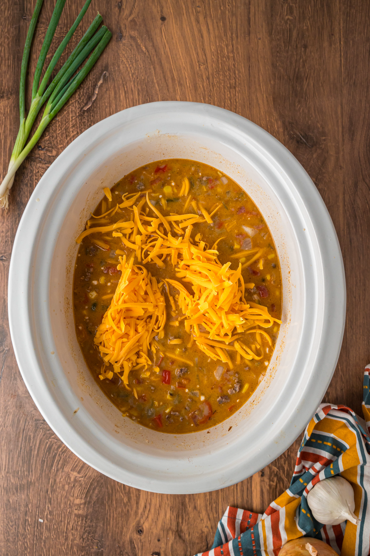 Zuppa Nacho 7 Formaggio aggiunto alla zuppa di nacho.