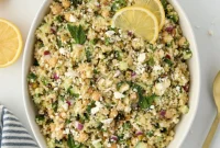 Mediterranean Quinoa Salad with Chickpeas and Feta