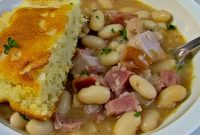 Hearty Slow Cooker Ham and White Beans
