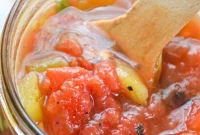 Homemade Rotel: Fresh Green Chilies and Tomatoes