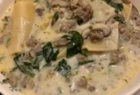 A Delightfully Rich and Flavorful Creamy Alfredo Lasagna Soup Recipe