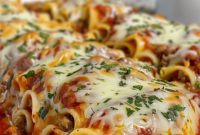 Elegant Three-Cheese Sausage Lasagna Rolls