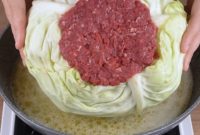 Our Family’s Classic 80s Beef and Mozzarella Stuffed Cabbage