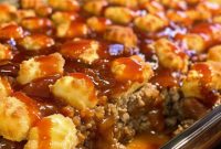 Pure Comfort Cheesy Tater Tot Meatloaf Casserole
