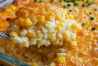 Golden Cream Cheese Corn Casserole
