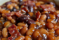 Sweet and Savory Root Beer Baked Beans