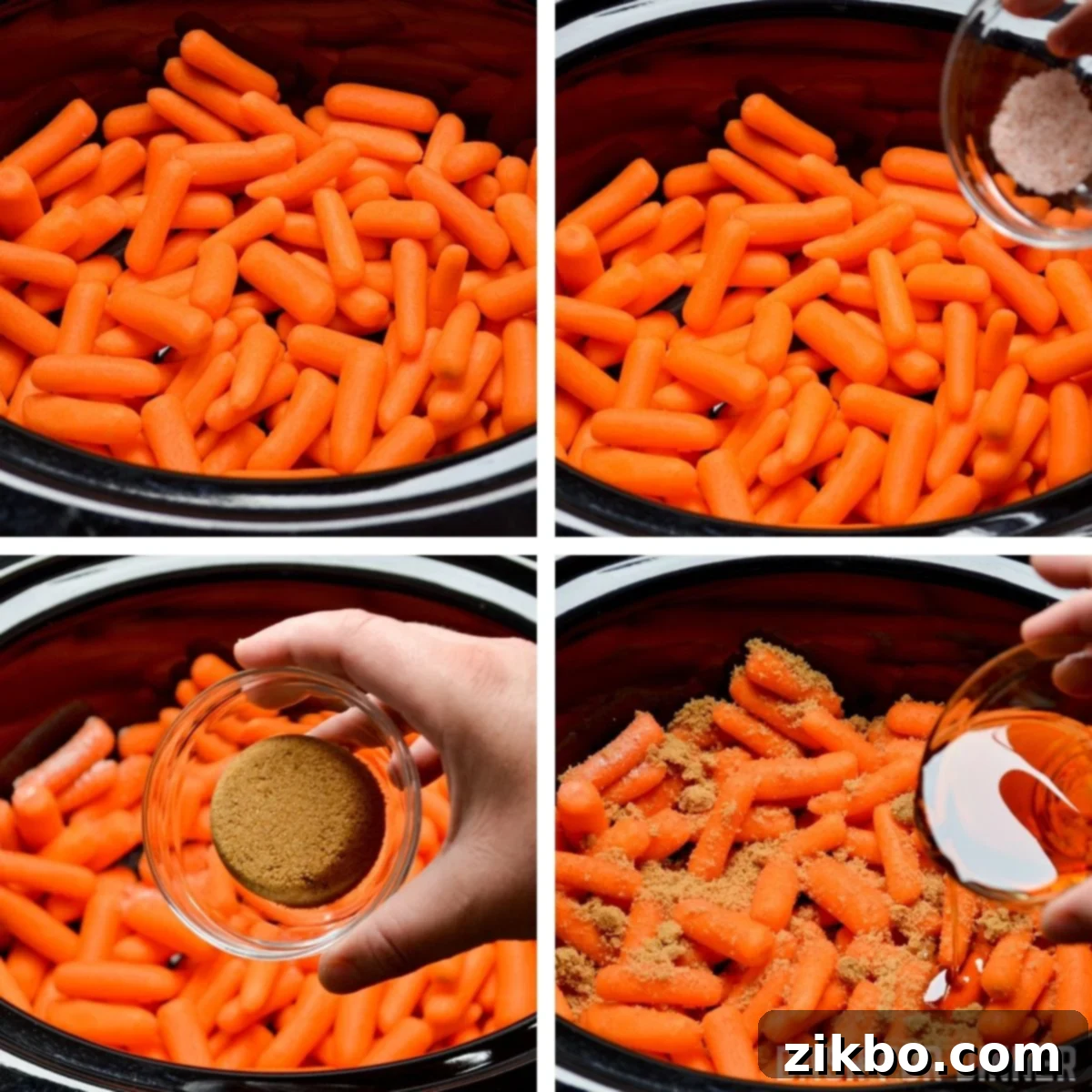 How to make slow cooker glazed carrots.