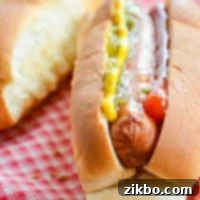 Air fryer hot dogs, fully dressed