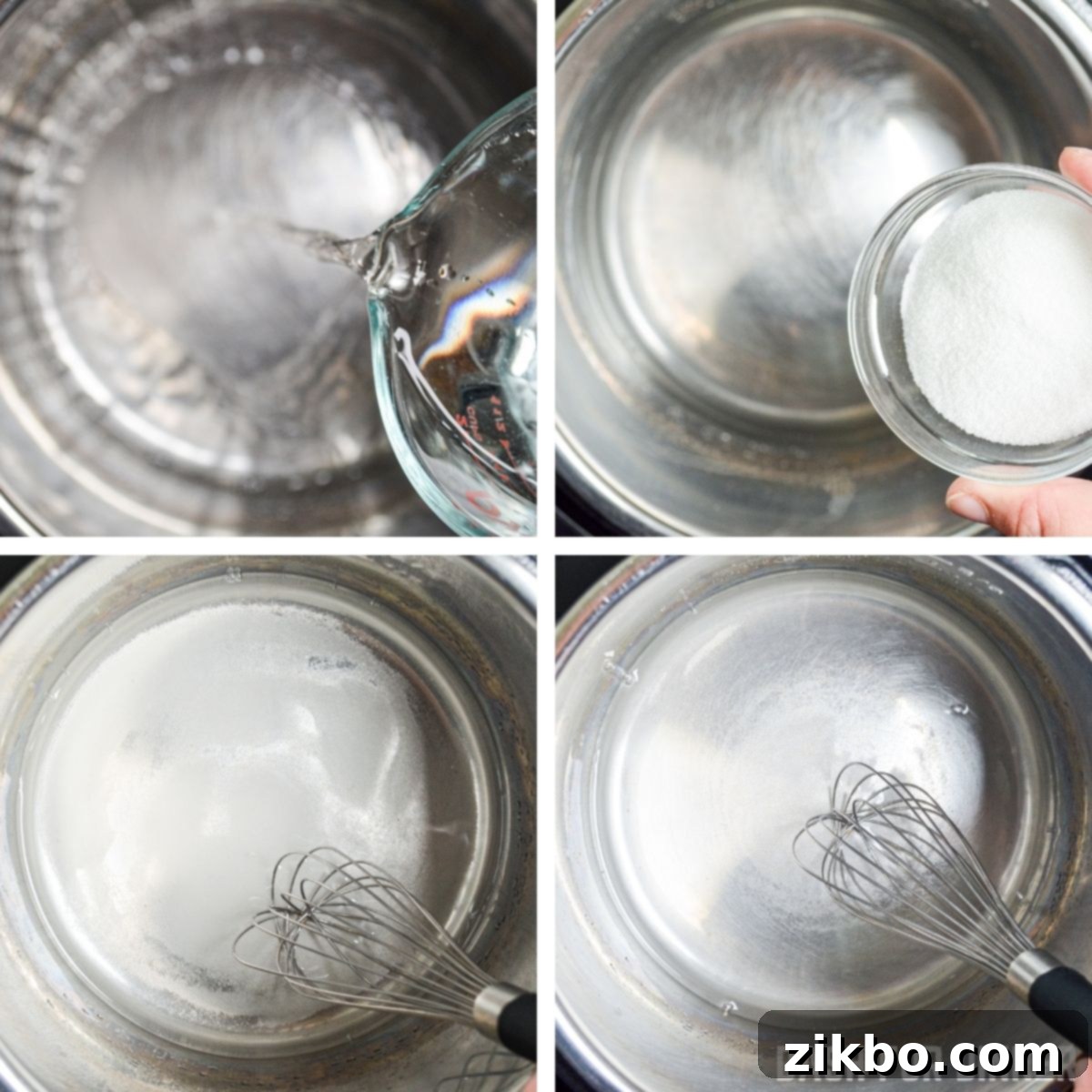 Sequential image showing the initial step of making passion tea lemonade in the Instant Pot.