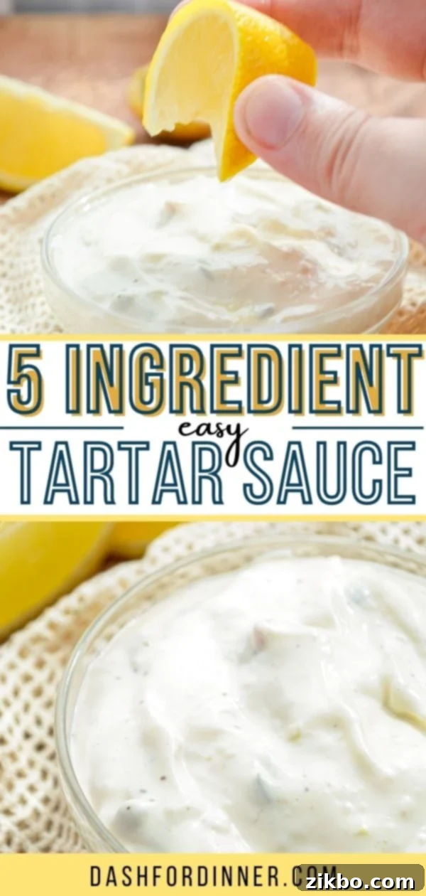 5 Ingredient simple tartar sauce