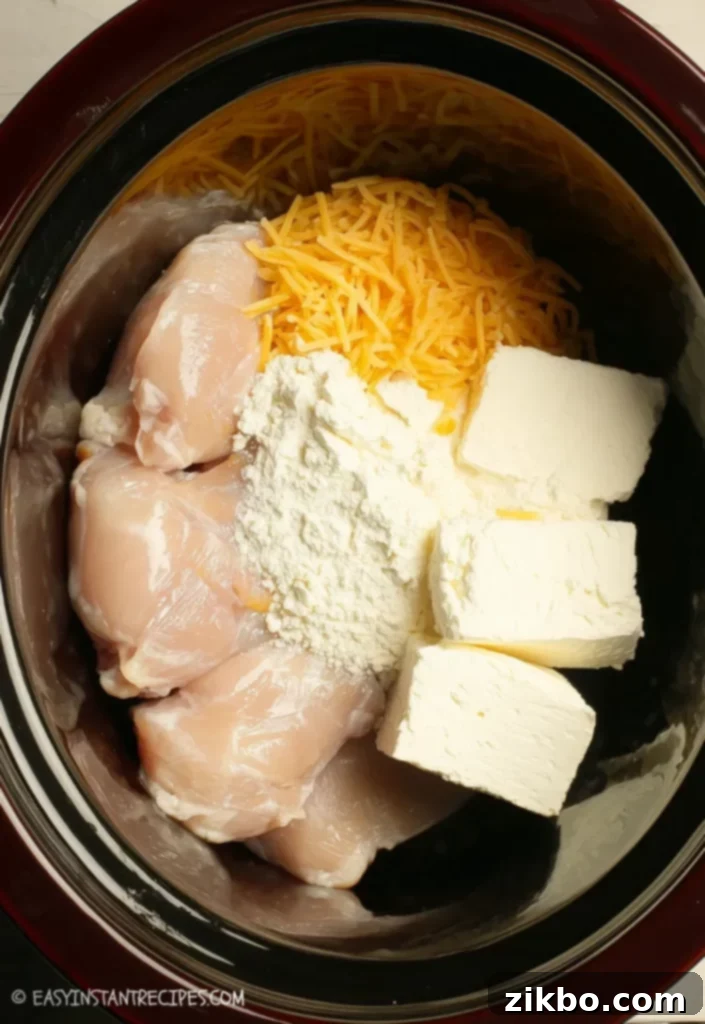 Creamy Slow Cooker Crack Chicken Sandwiches 3 Ingredients for Slow Cooker Cream Cheese Crack Chicken
